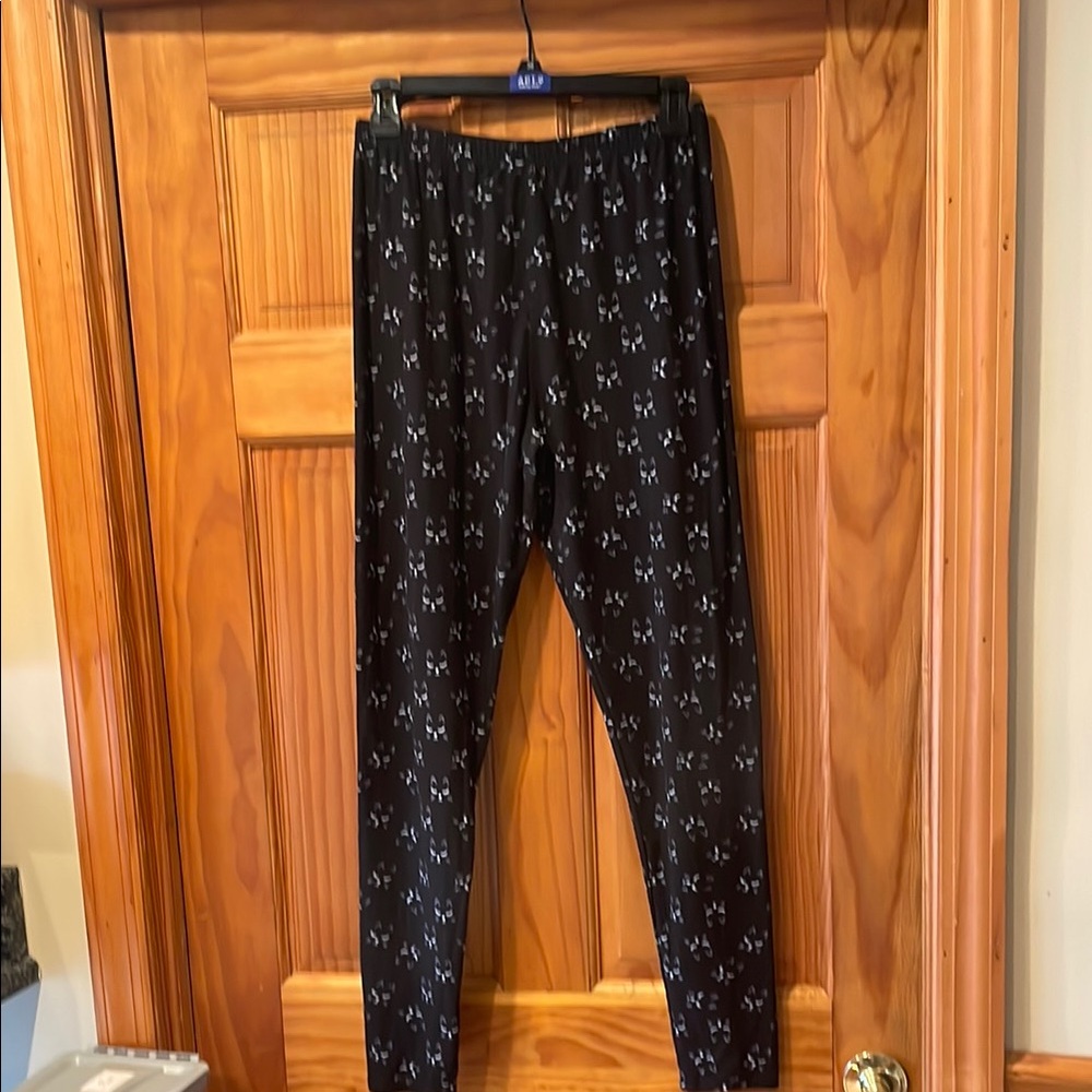 Black Printed Cat Leggings